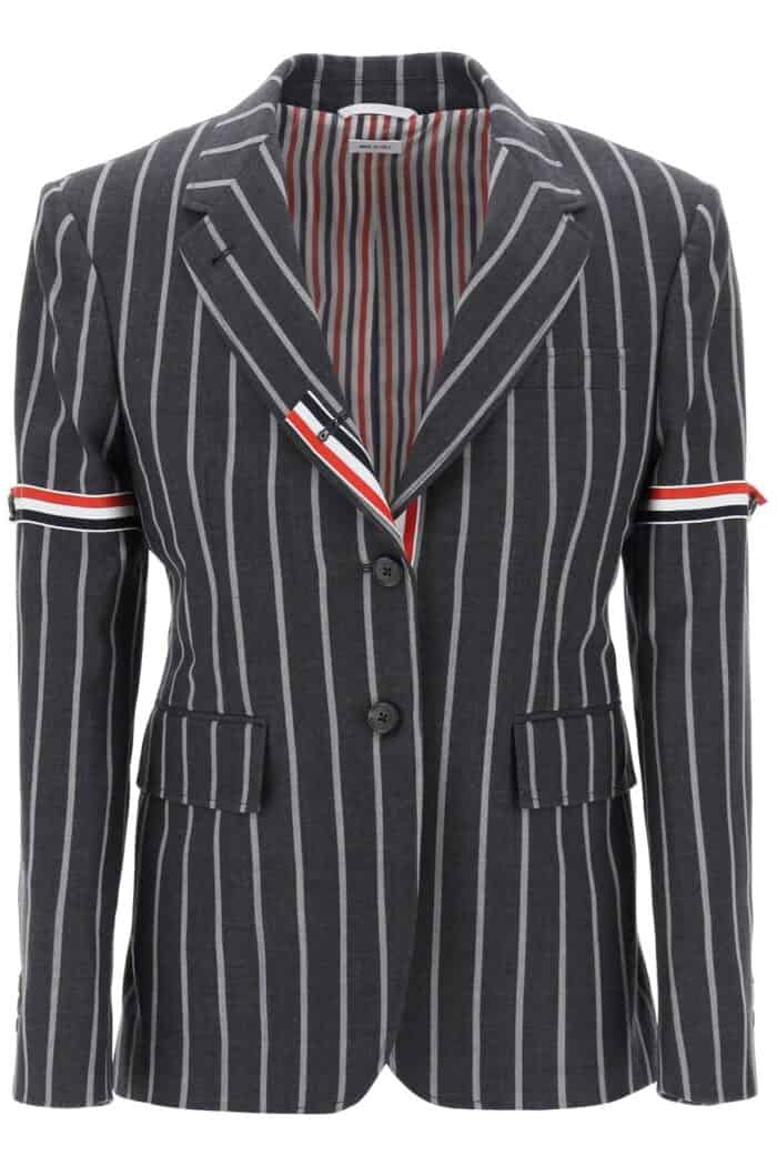 THOM BROWNE Striped Single-breasted Jacket