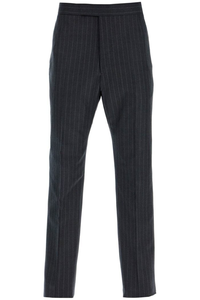 THOM BROWNE Striped Wool Trousers