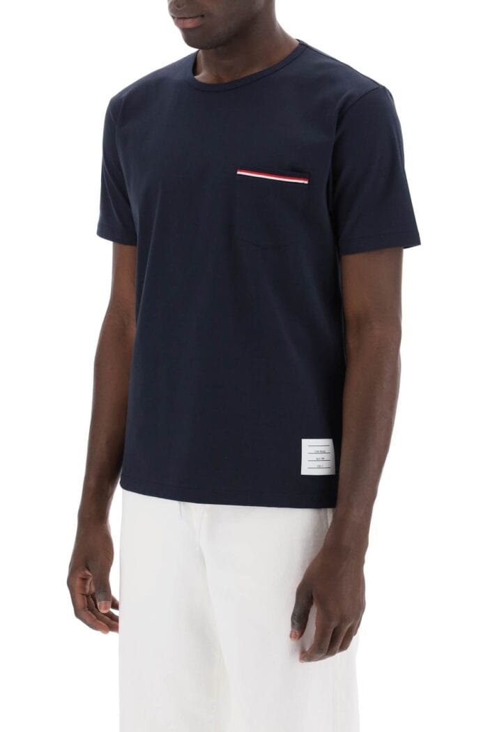 THOM BROWNE T-shirt Con Taschino Rwb