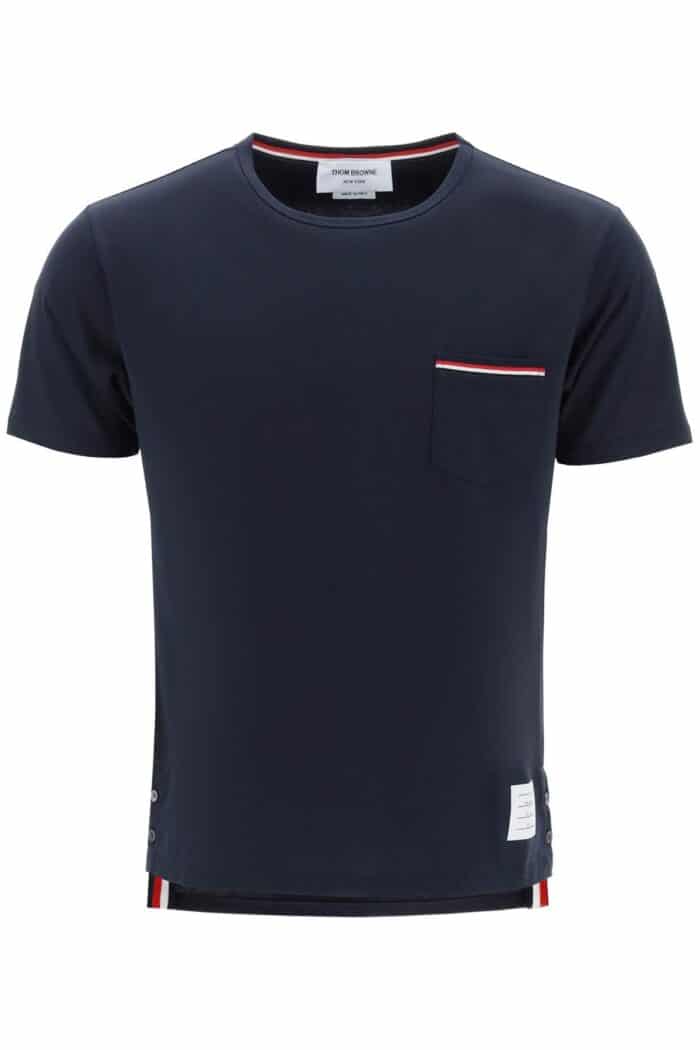 THOM BROWNE T-shirt Con Taschino Rwb