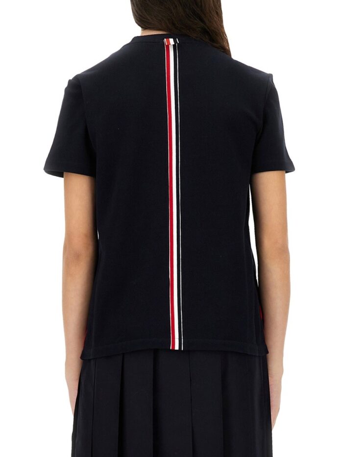 THOM BROWNE T-SHIRT WITH STRIPES