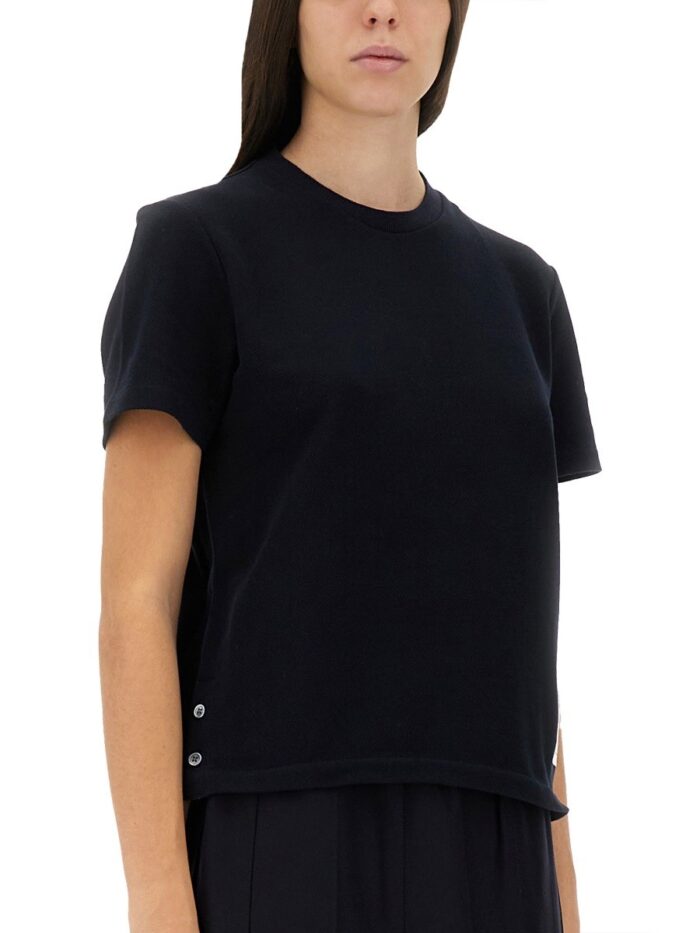 THOM BROWNE T-SHIRT WITH STRIPES