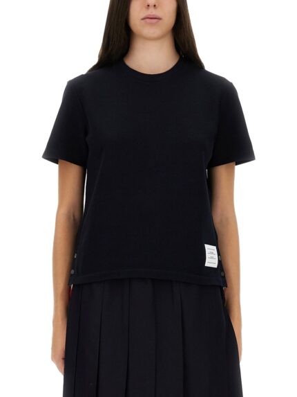 THOM BROWNE T-SHIRT WITH STRIPES