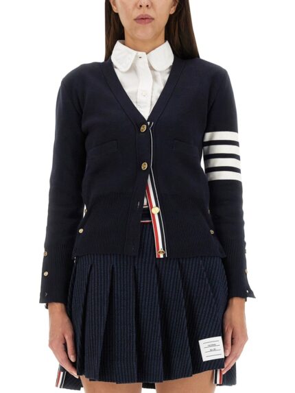 THOM BROWNE V-NECK CARDIGAN