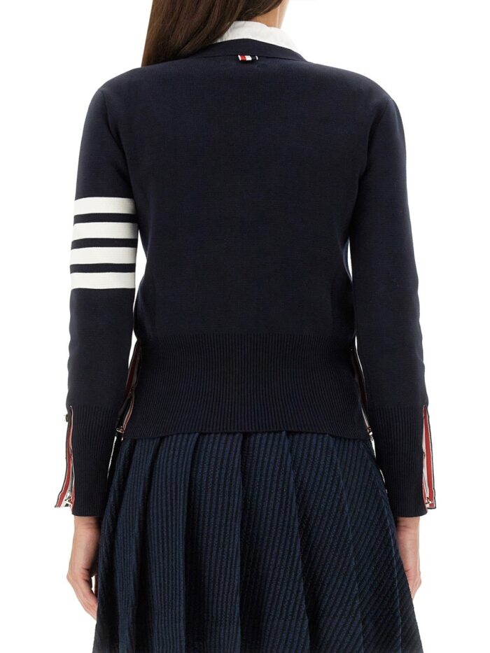 THOM BROWNE V-NECK CARDIGAN