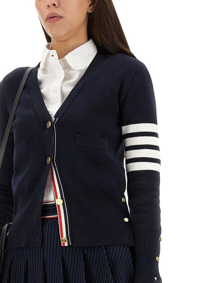 THOM BROWNE V-NECK CARDIGAN