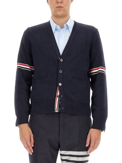 THOM BROWNE V-NECK CARDIGAN