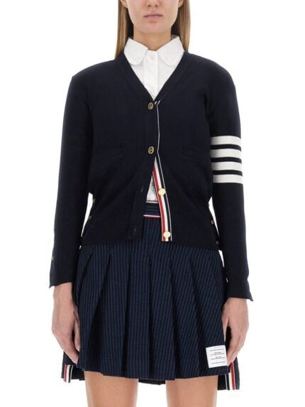 THOM BROWNE V-NECK CARDIGAN