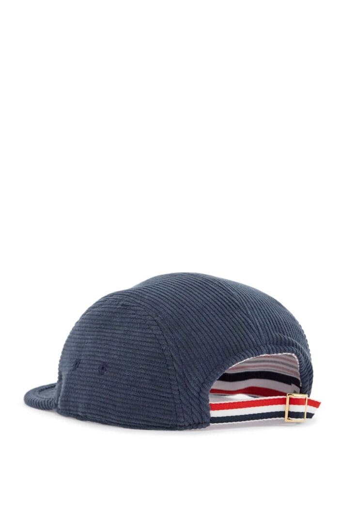 THOM BROWNE Velvet Baseball Cap With Seven