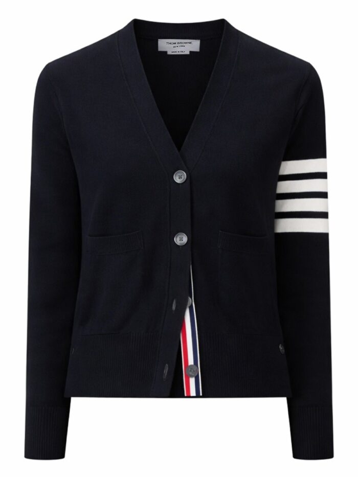 THOM BROWNE VIRGIN WOOL CARDIGAN