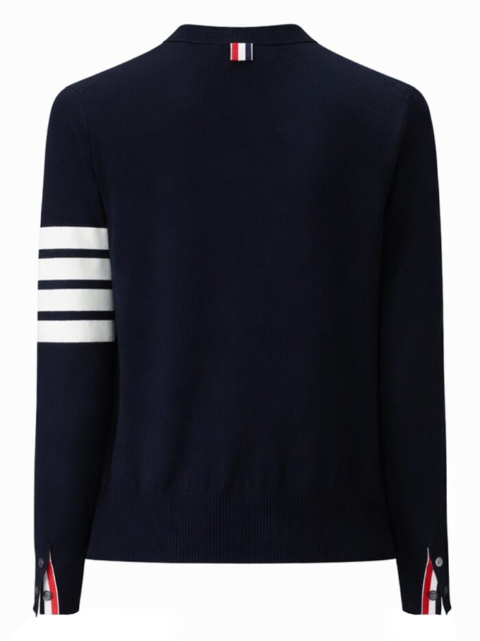 THOM BROWNE VIRGIN WOOL CARDIGAN
