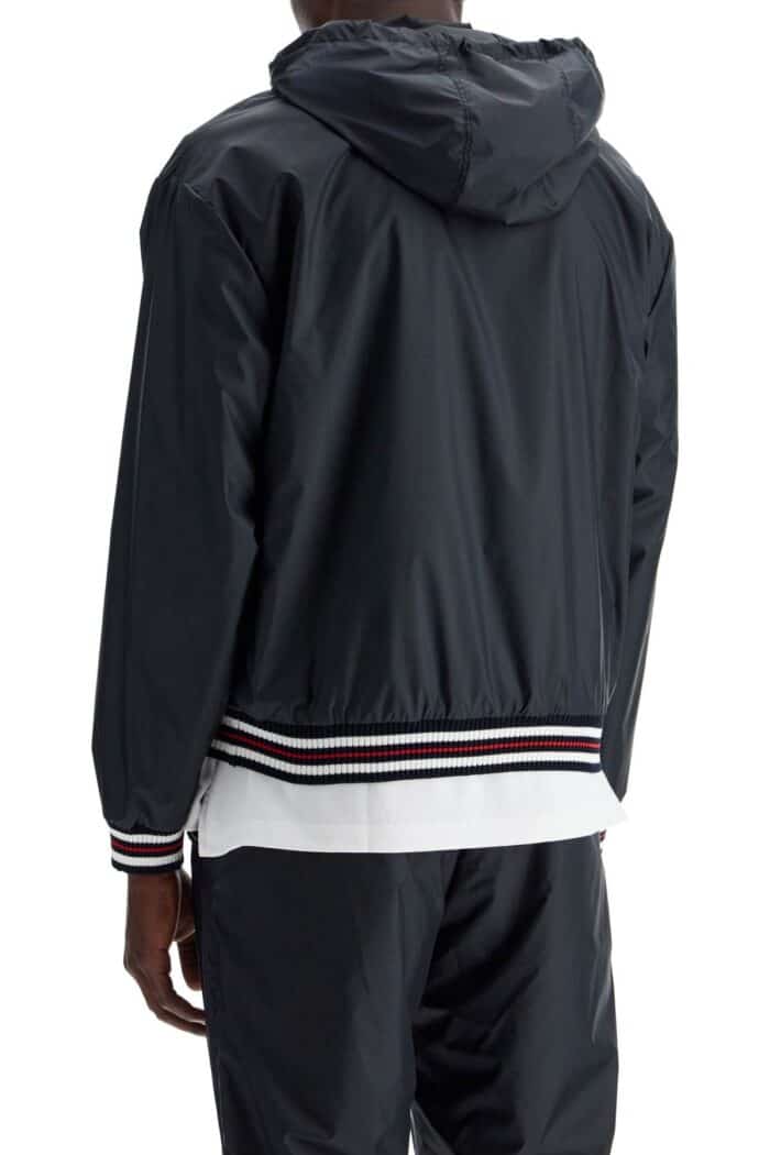 THOM BROWNE Windbreaker Jacket In Ripstop Fabric