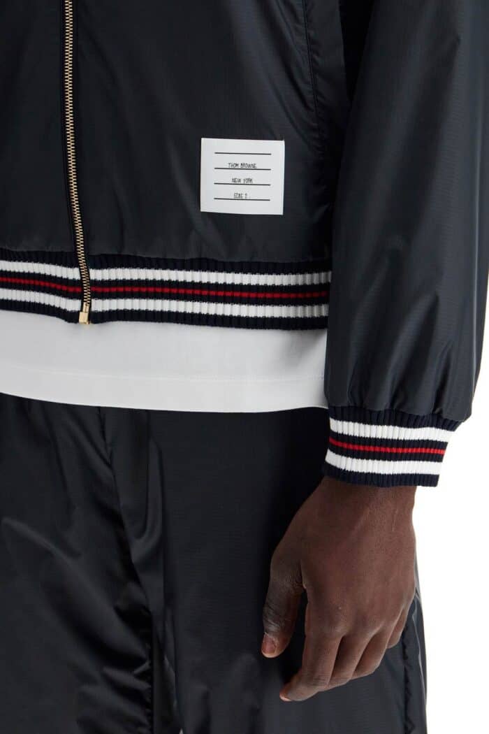 THOM BROWNE Windbreaker Jacket In Ripstop Fabric