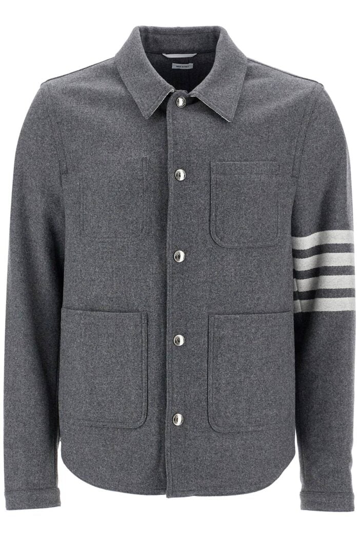 THOM BROWNE Wool And Cashmere Blend Oversh