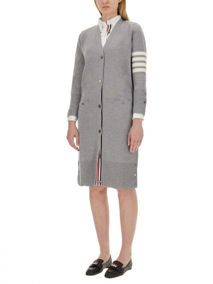 THOM BROWNE WOOL CARDIGAN DRESS