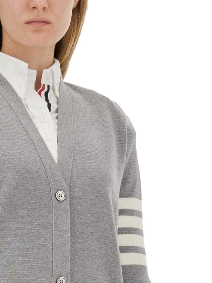 THOM BROWNE WOOL CARDIGAN DRESS