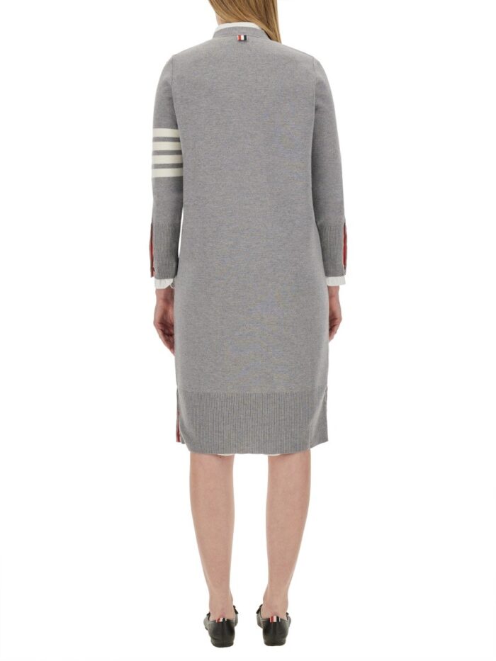 THOM BROWNE WOOL CARDIGAN DRESS