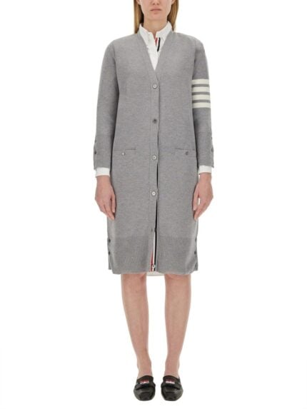THOM BROWNE WOOL CARDIGAN DRESS