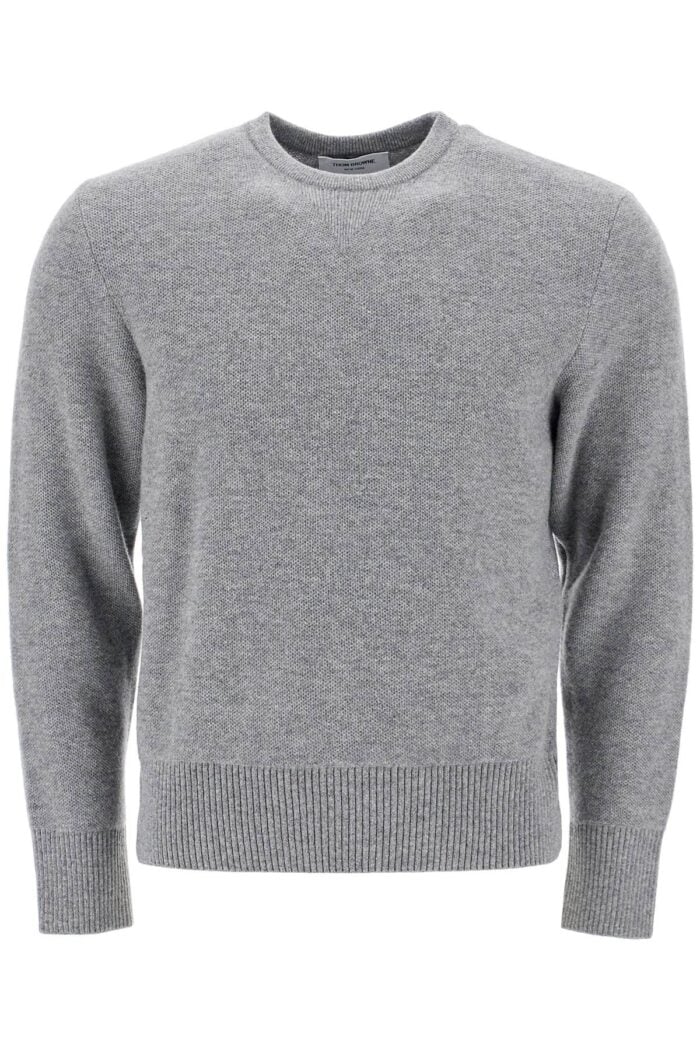 THOM BROWNE Wool Piqu Crewneck Pullover