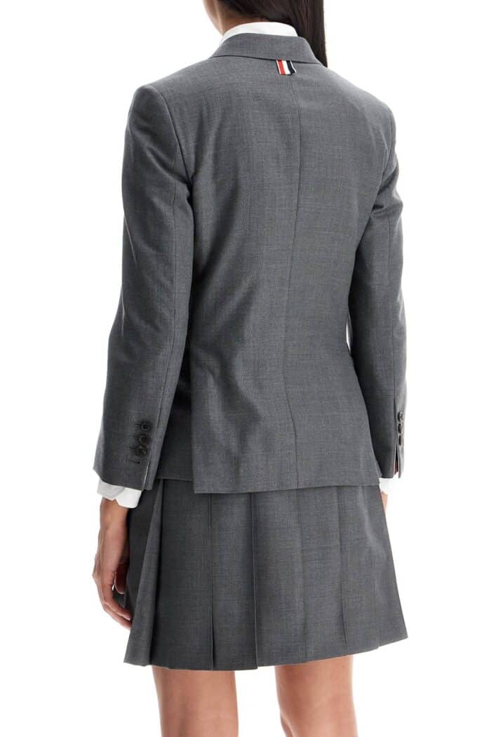 THOM BROWNE Wool Twill Jacket In Slim Fit Style