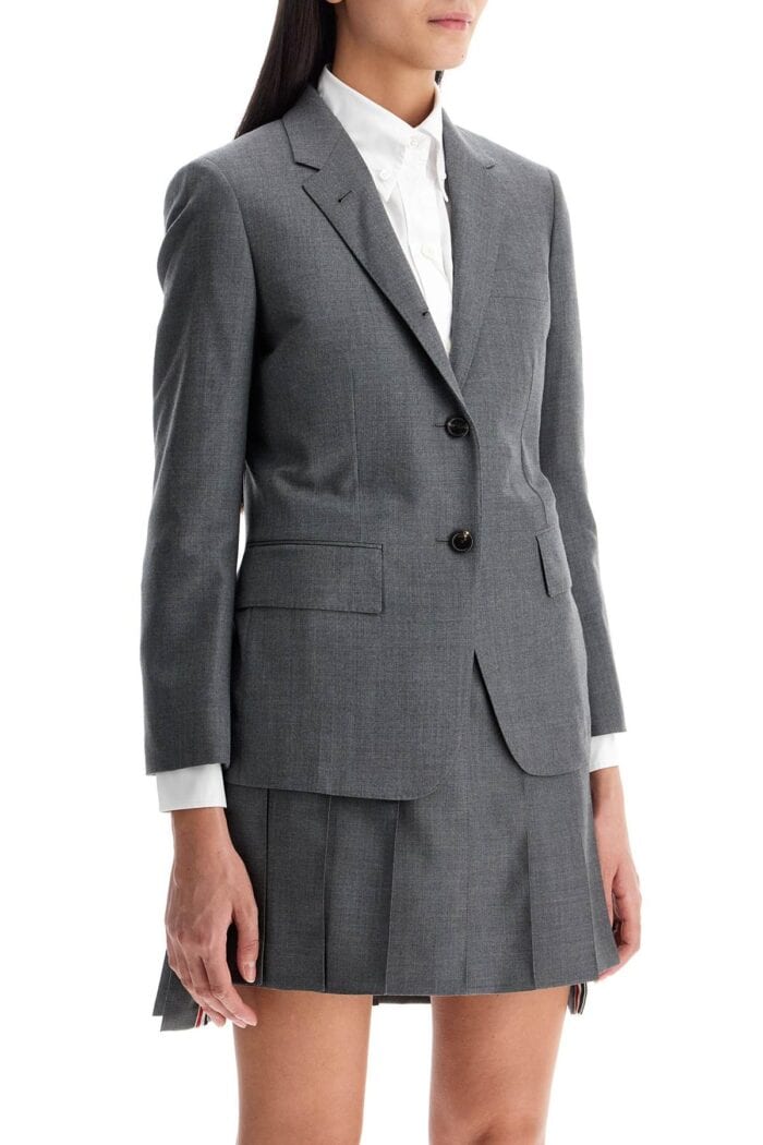 THOM BROWNE Wool Twill Jacket In Slim Fit Style