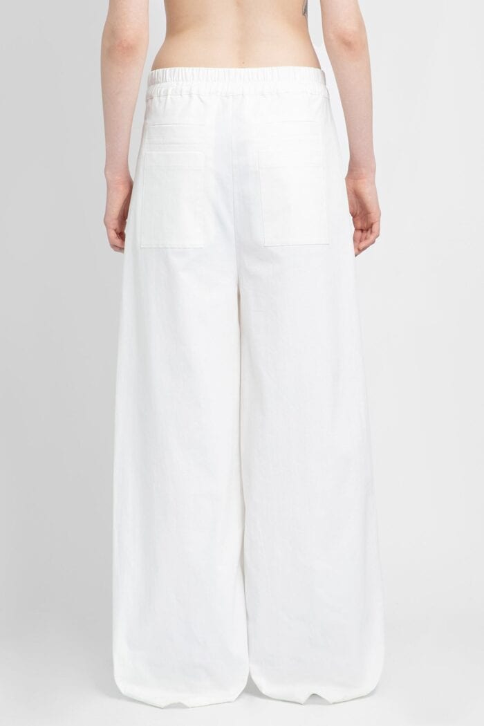 THOM KROM Stretch Cotton Canvas Wide Leg Trousers