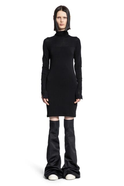 THOM KROM Stretch Cotton Modal Turtleneck Dress