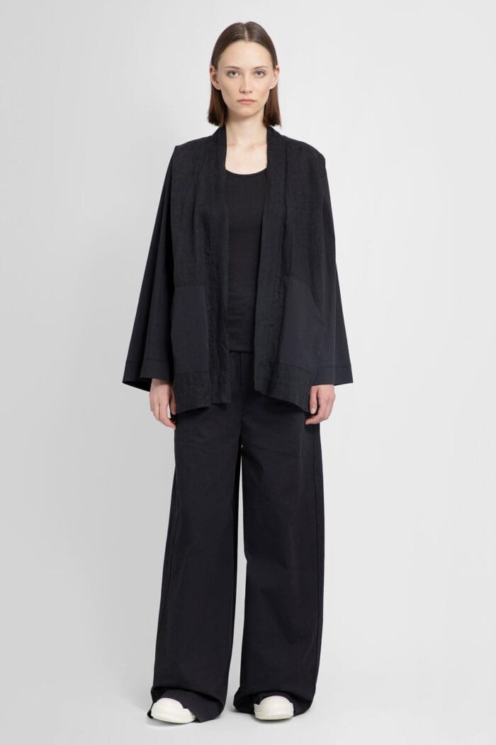 THOM KROM Stretch Cotton Wide Leg Trousers