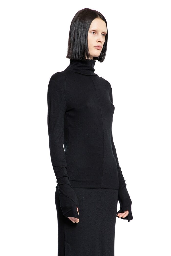 THOM KROM Stretch Viscose Jersey Turtleneck Top