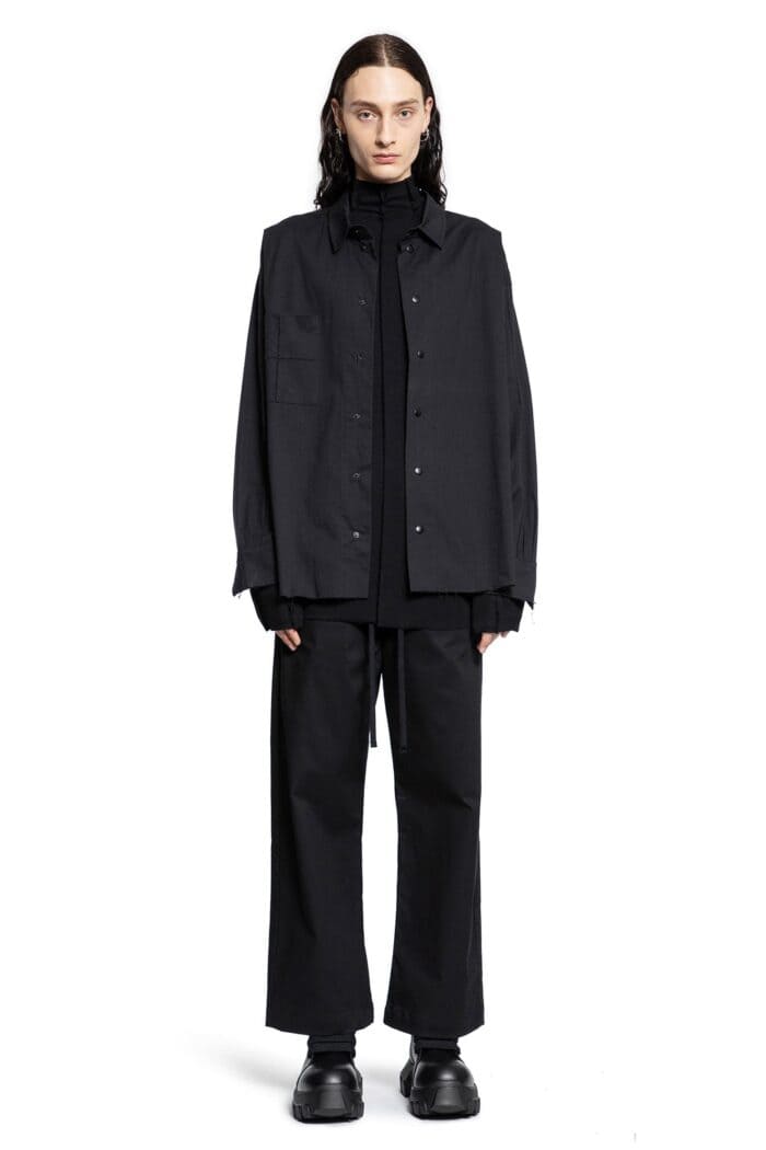 THOM KROM Stretch Wool Felt Drawstring Trousers