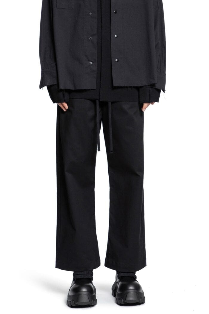 THOM KROM Stretch Wool Felt Drawstring Trousers