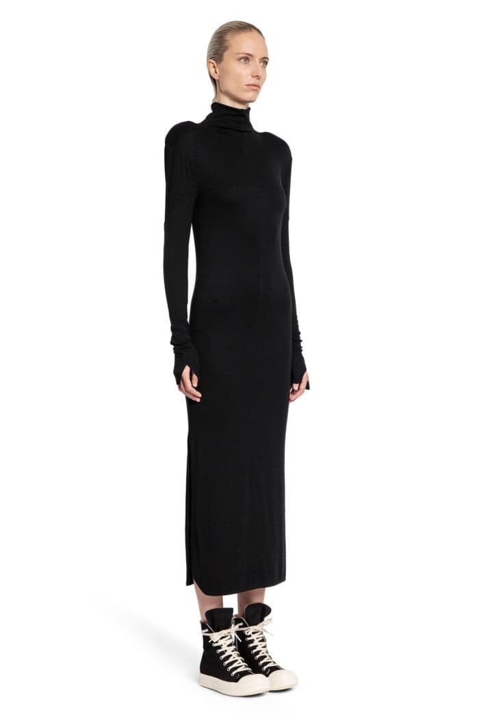 THOM KROM Turtleneck Dress In Stretch Viscose Jersey