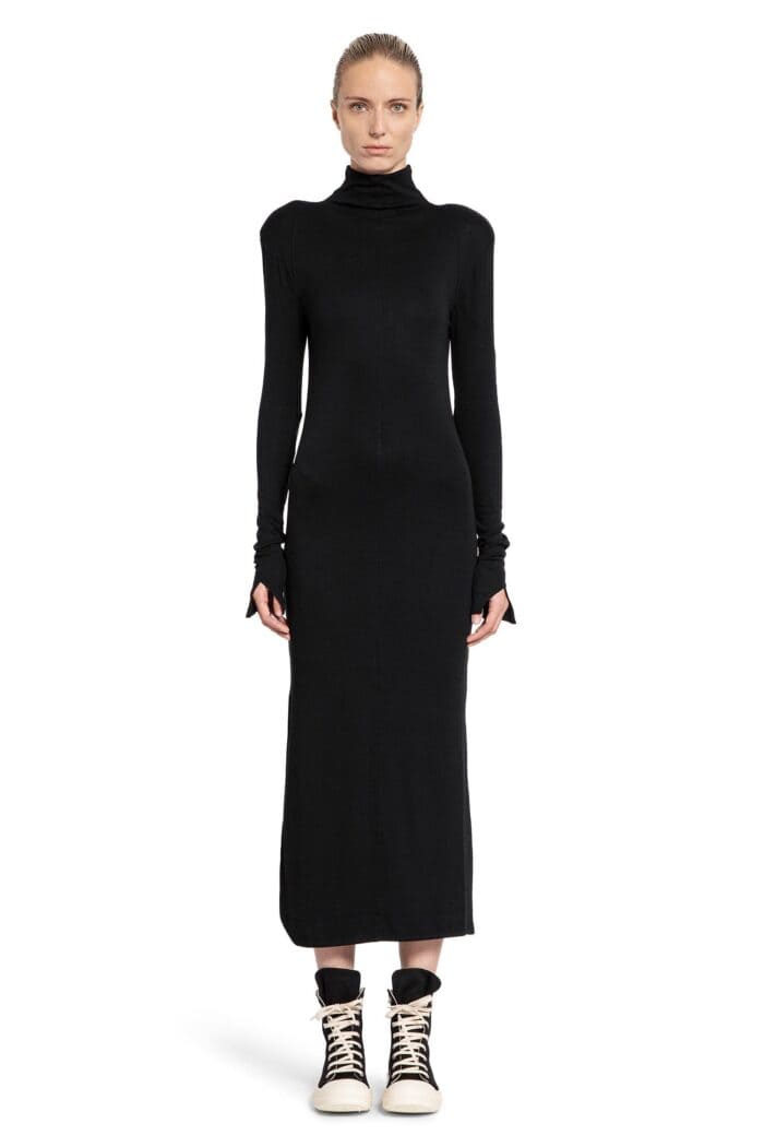 THOM KROM Turtleneck Dress In Stretch Viscose Jersey