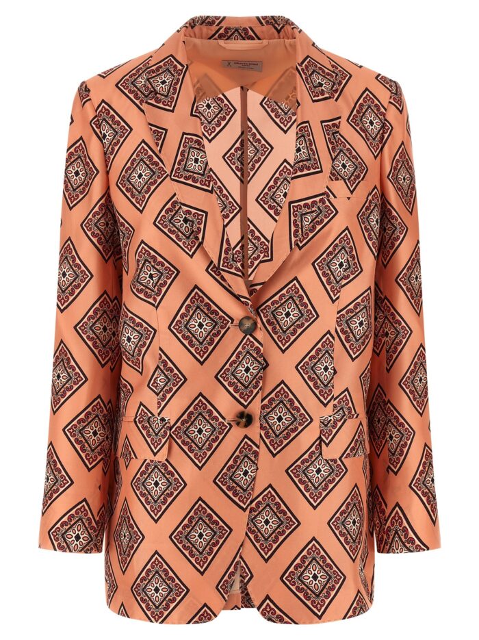 alberto biani tie print blazer ALBERTO BIANI Tie Print Blazer