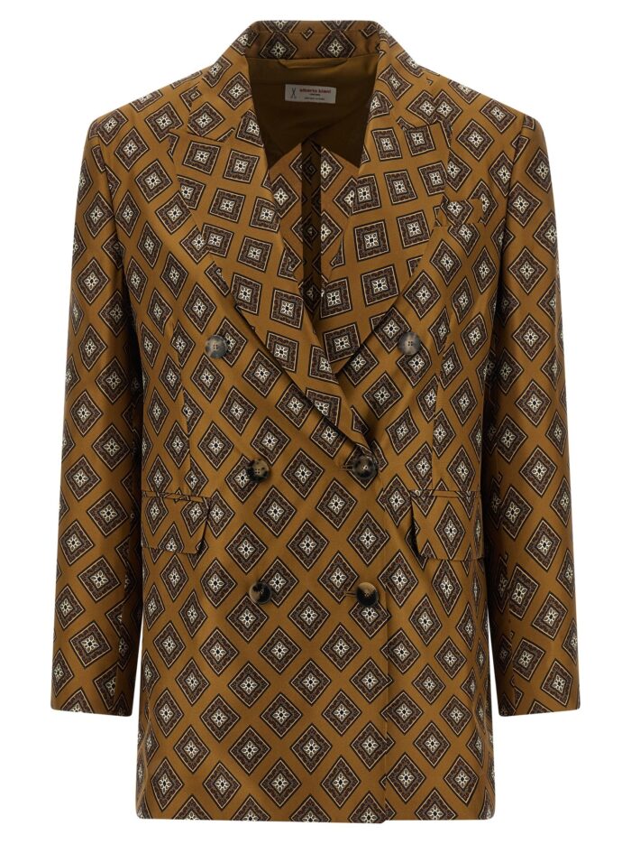 alberto biani tie print blazer ALBERTO BIANI Tie-print Blazer