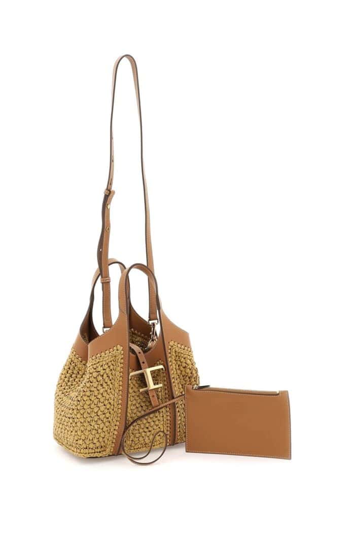 Tod's Rafia T Timeless Tote Bag