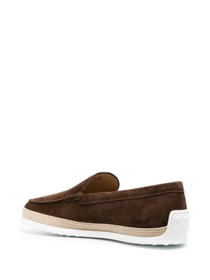 TODS Almond Toe Suede Loafers