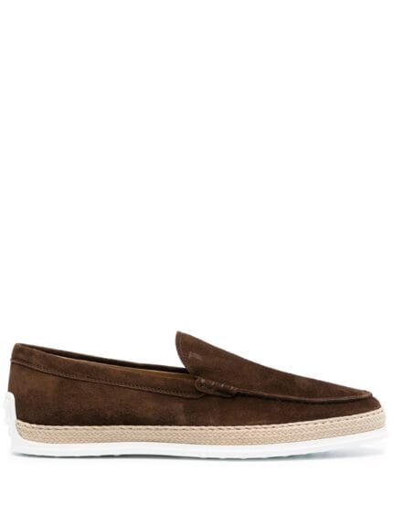 TODS Almond Toe Suede Loafers