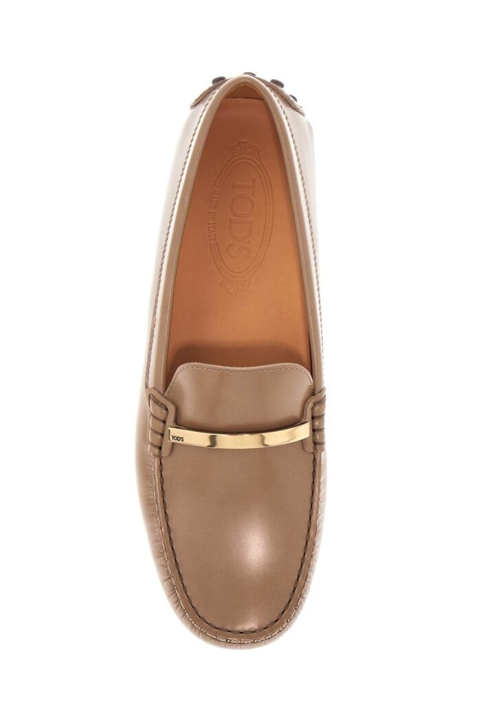 TOD'S Cappuccino Leather Driving Moccasin