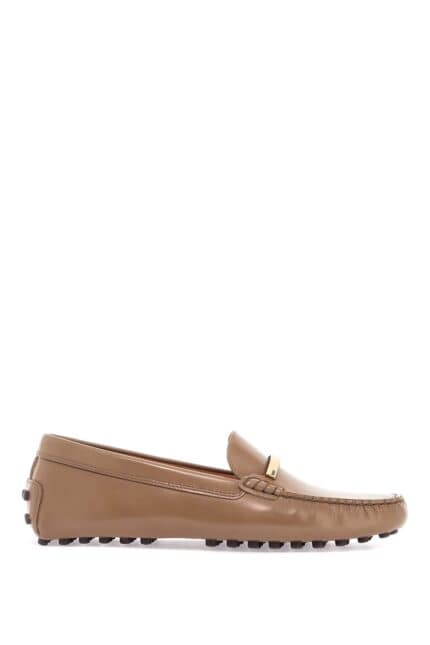 TOD'S Cappuccino Leather Driving Moccasin