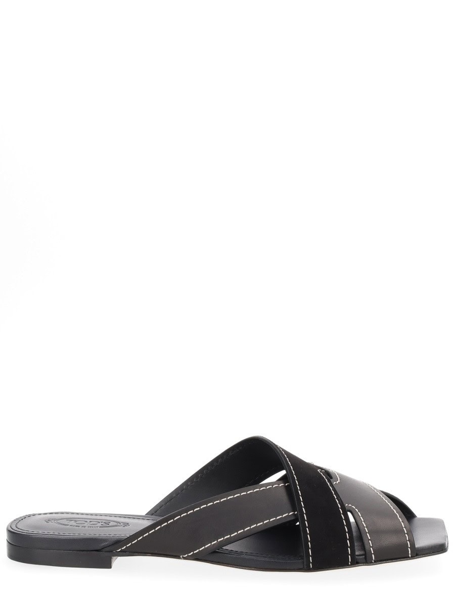 TOD'S CROSS-STRAP SANDAL