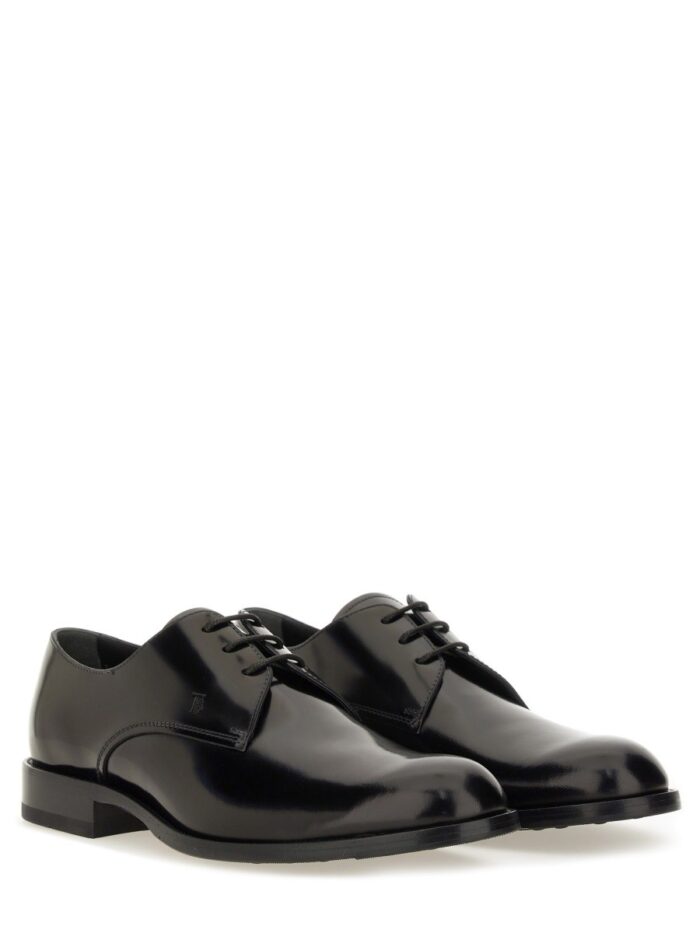 TOD'S LEATHER LACE-UP DERBY SHOE