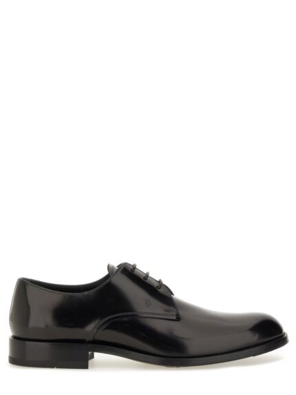 TOD'S LEATHER LACE-UP DERBY SHOE