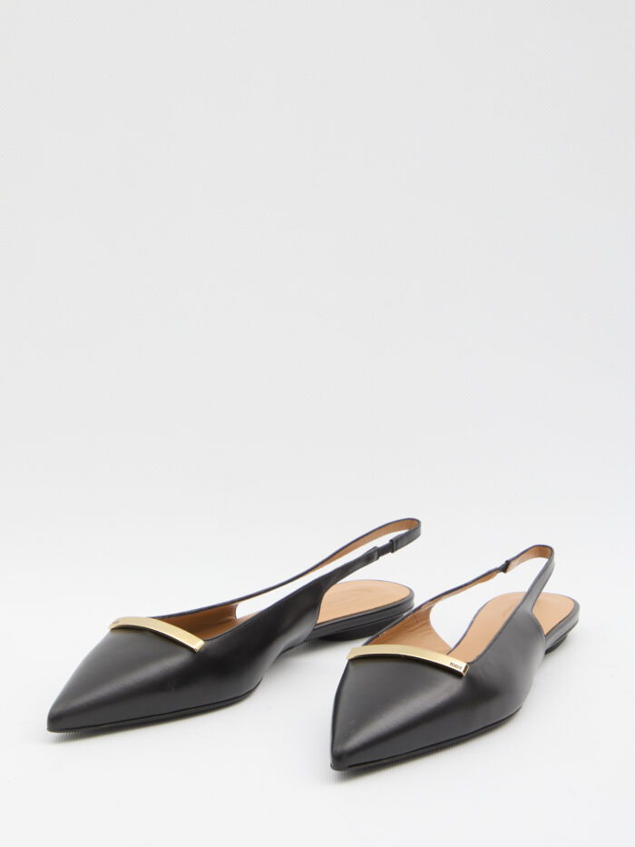 Tod's Leather slingback ballerinas