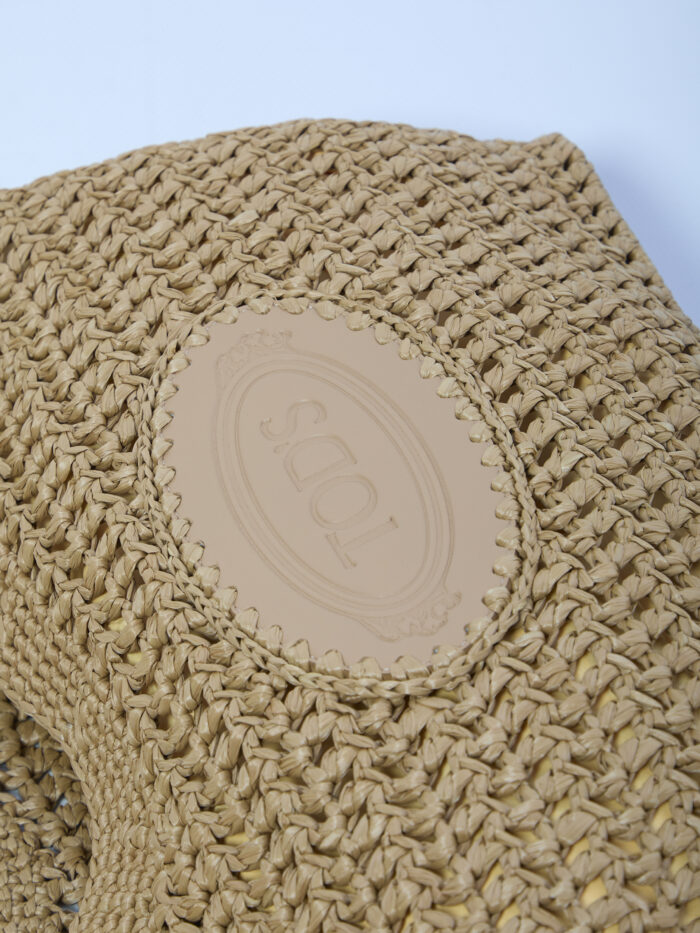 Tod's Raffia shopping bag medium