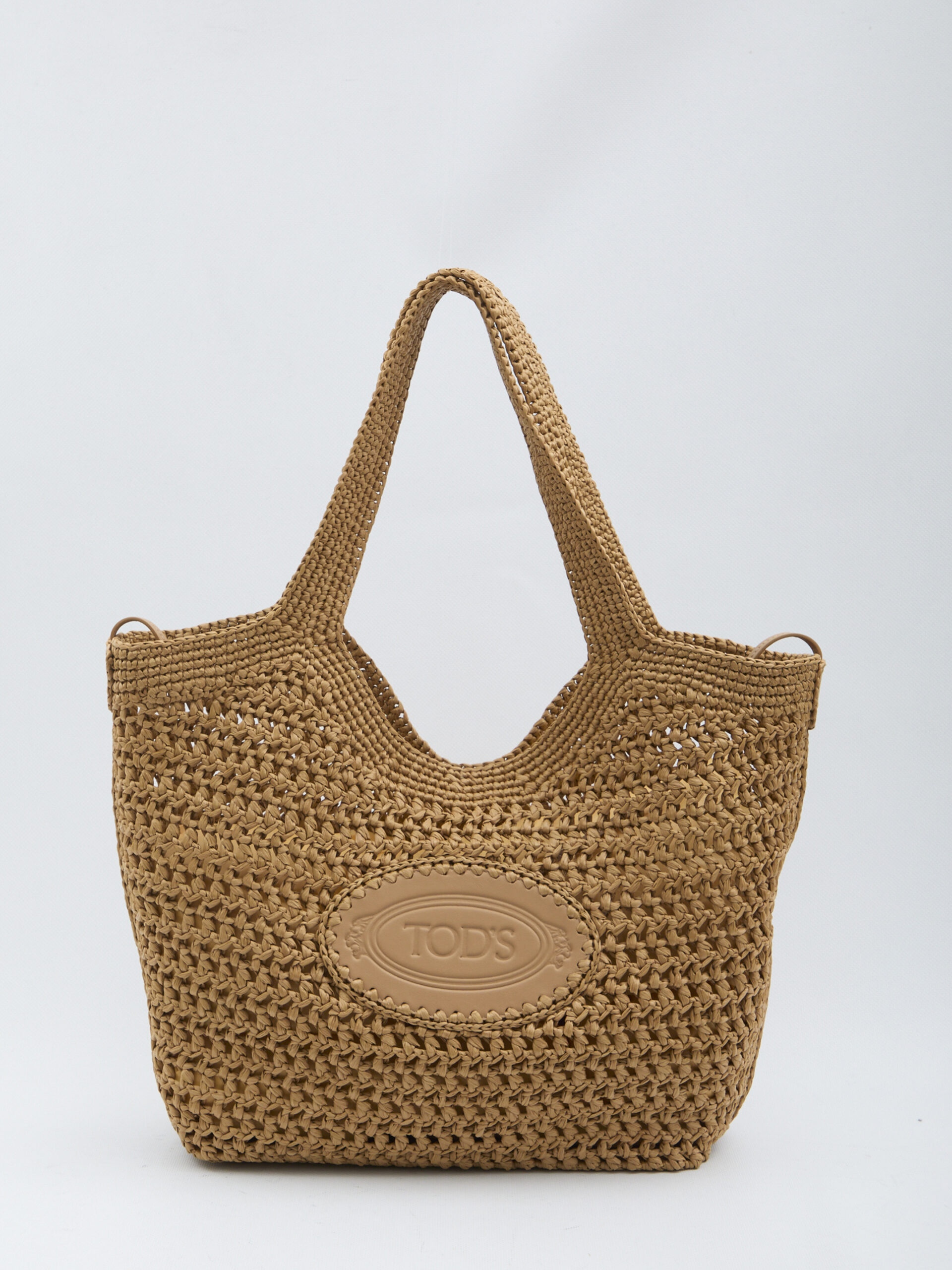 Tod's Raffia shopping bag medium