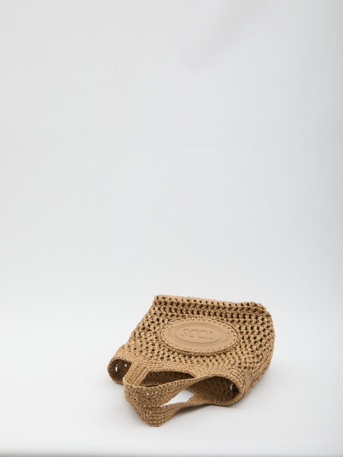 Tod's Raffia shopping bag small