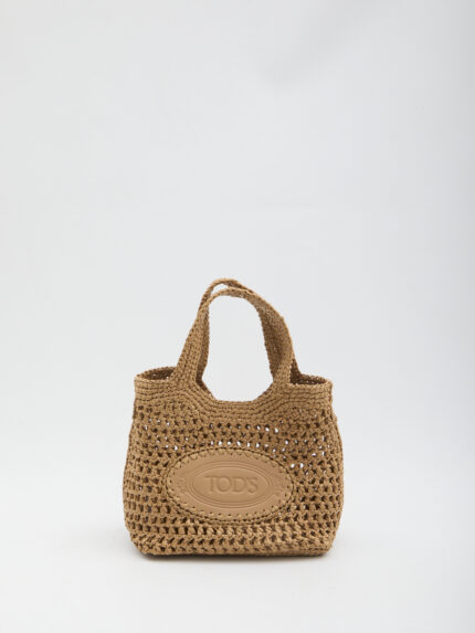 Tod's Raffia shopping bag small