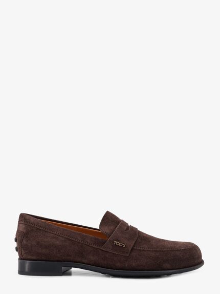 TOD'S Suede Loafers With Side Logo