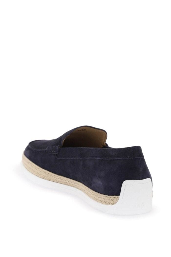 TOD'S Suede Slip-on With Rafia Insert